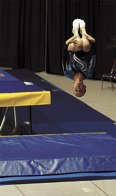 Lilly Hammitt flies to a top-10 finish in the national tumbling and trampoline competition last month.