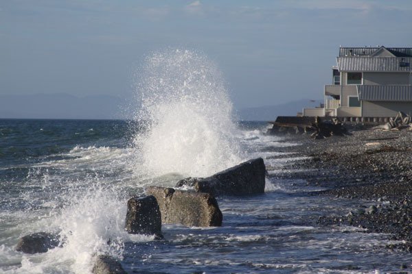 On a gusty Wednesday evening
