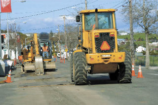 Oak Harbor drivers are waiting patiently and detouring as work progresses on replacing the water line along Pioneer Way. Construction began early last week and got off to a tenuous start when a crew nicked an unmarked water line and then an unmarked gas line
