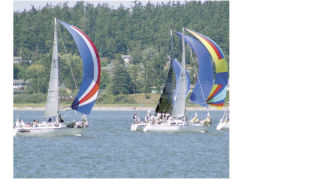 Spinnakers furled