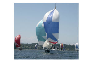 Skipper Kevin Swackhamer/Freund’s crew on “Veloce” celebrated a first-place win in the P3 fleet races.