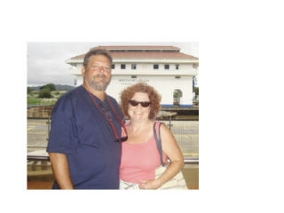 John and Gaye Rodriguey are pictured at the Panama Canal.