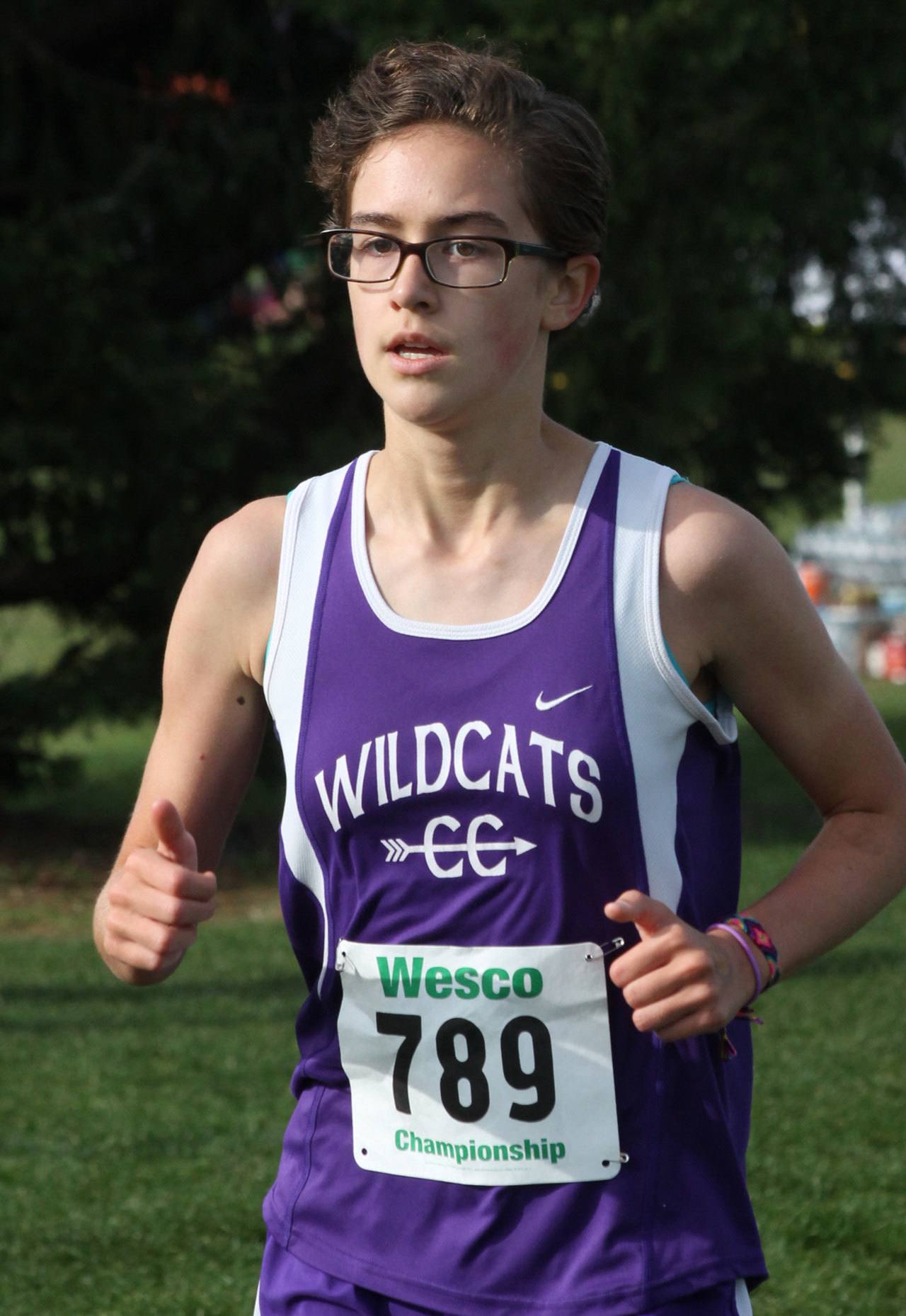 Megan Smith’s improvement from the league meet helped her earn a trip to state. (Photo by Jim Waller)