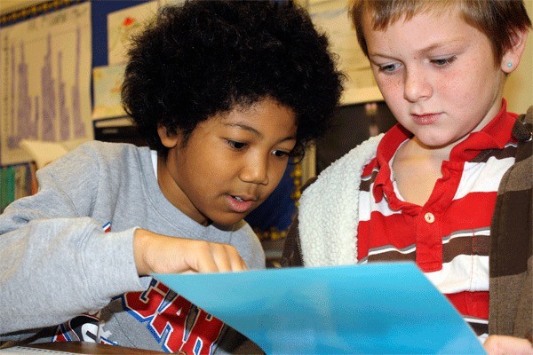 Fourth graders Michael Gourdine