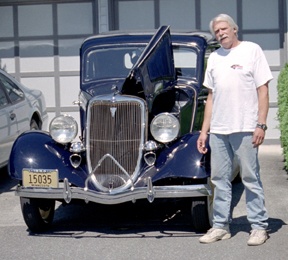Jim Croft with his 1934 Ford