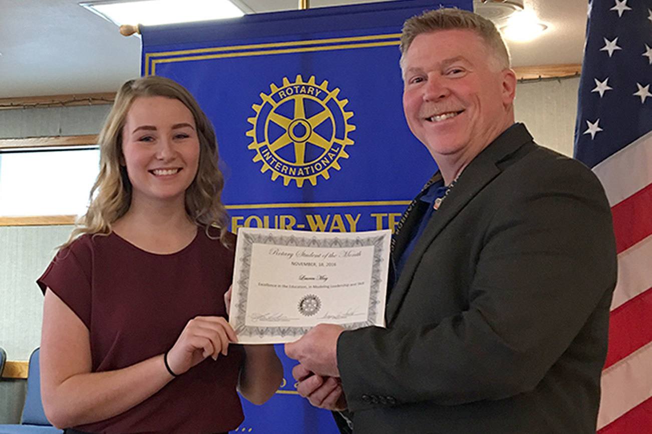 Notable: May named Rotary student of the month for November