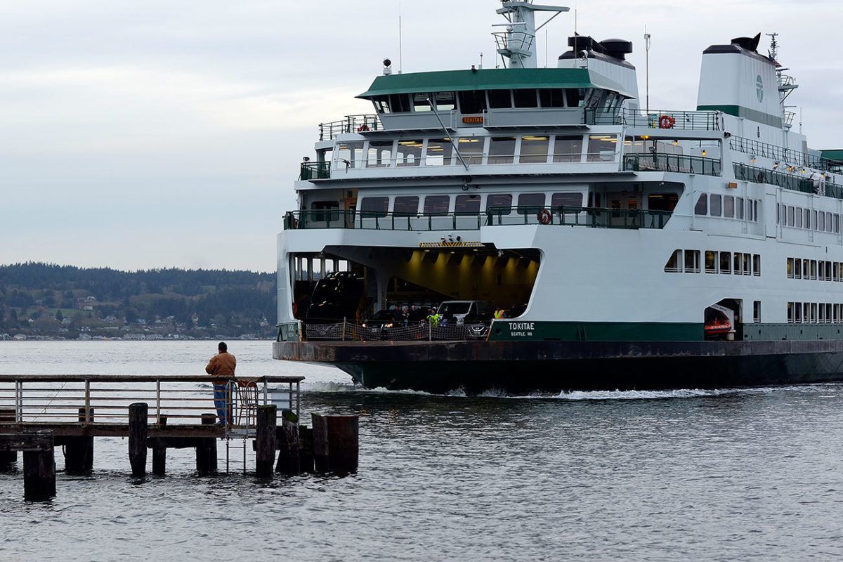 The state ferry Tokitae pulls into Mukilteo5. Washington State Ferries announced Friday that the boat’s sister ship, the “Suquamish,” will also serve the route for six months of the year when it joins the fleet late next year. Whidbey News Group photo by Justin Burnett