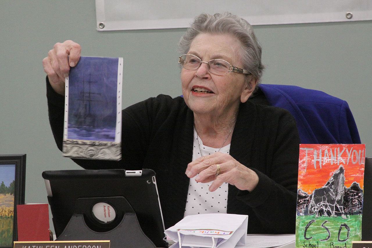 Kathleen Anderson has dedicated much of her life to education. She’s served 22 years on the Coupeville School Board and 15 on the Washington Board of Education. “I feel so strongly if you have good schools, you’ll have a strong community,” she said. Photo by Ron Newberry/Whidbey News-Times