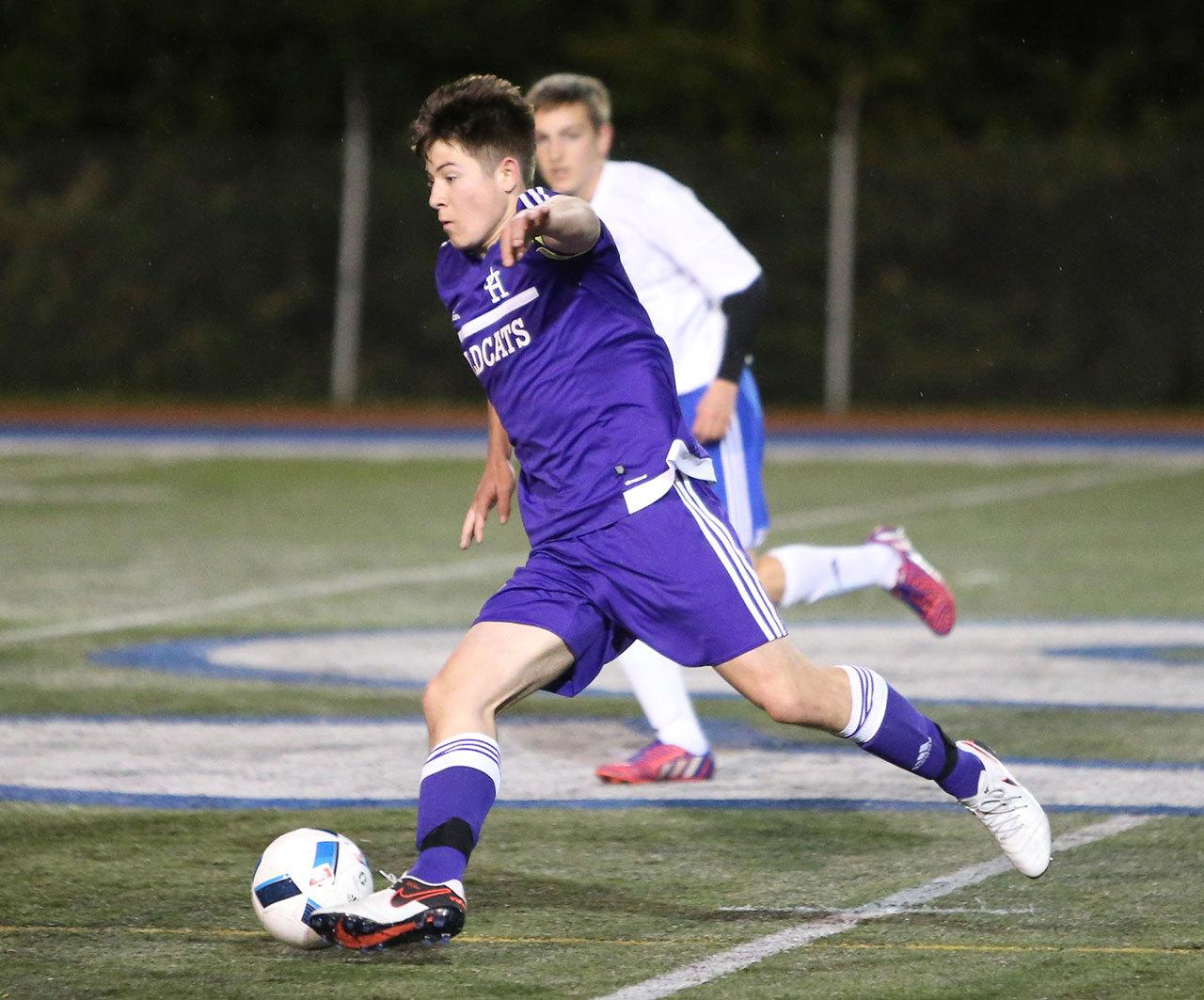Mitchell is a two-time, all-conference player in soccer. (Photo by John Fisken)