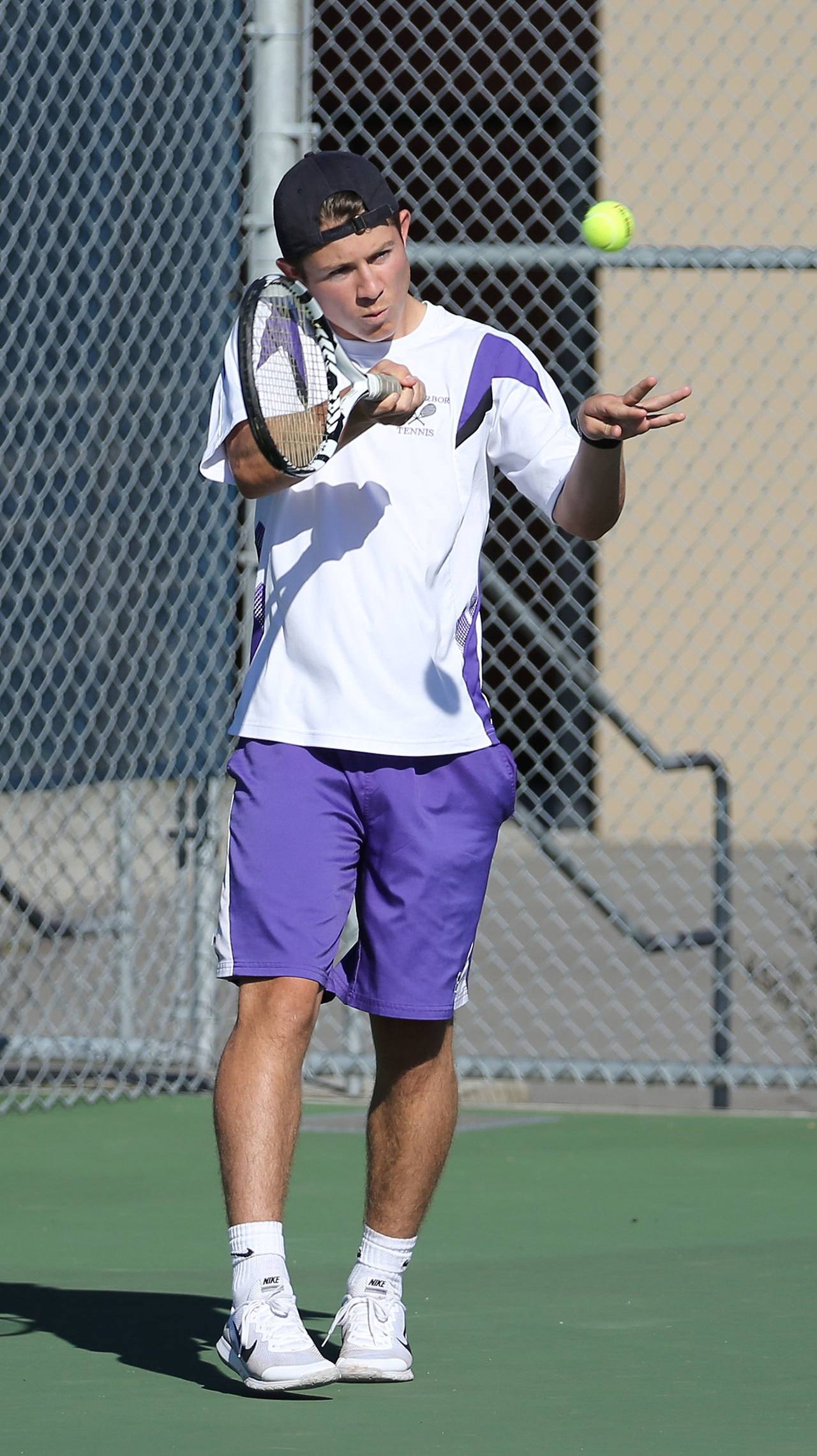 Mitchell earned all-league honors in his first year of tennis. (Photo by John Fisken)