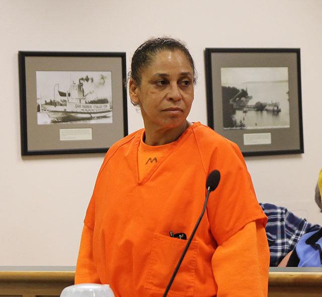 Dana McDonald appears in Island County Superior Court Monday. (Jessie Stensland/Whidbey News-Times)