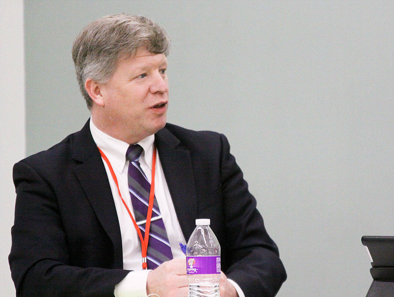 Coupeville Superintendent Jim Shank was one of three finalists for the Twin Falls (Idaho) School District&rsquo;s superintendent post. The school district announced Monday that it decided to hire one of its own longtime administrators for the position. Photo by Ron Newberry/Whidbey News-Times