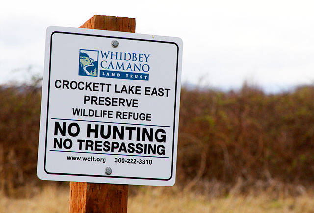 Photo by Ron Newberry/Whidbey News-Times                                Hunting is no longer allowed on most property near Crockett Lake.