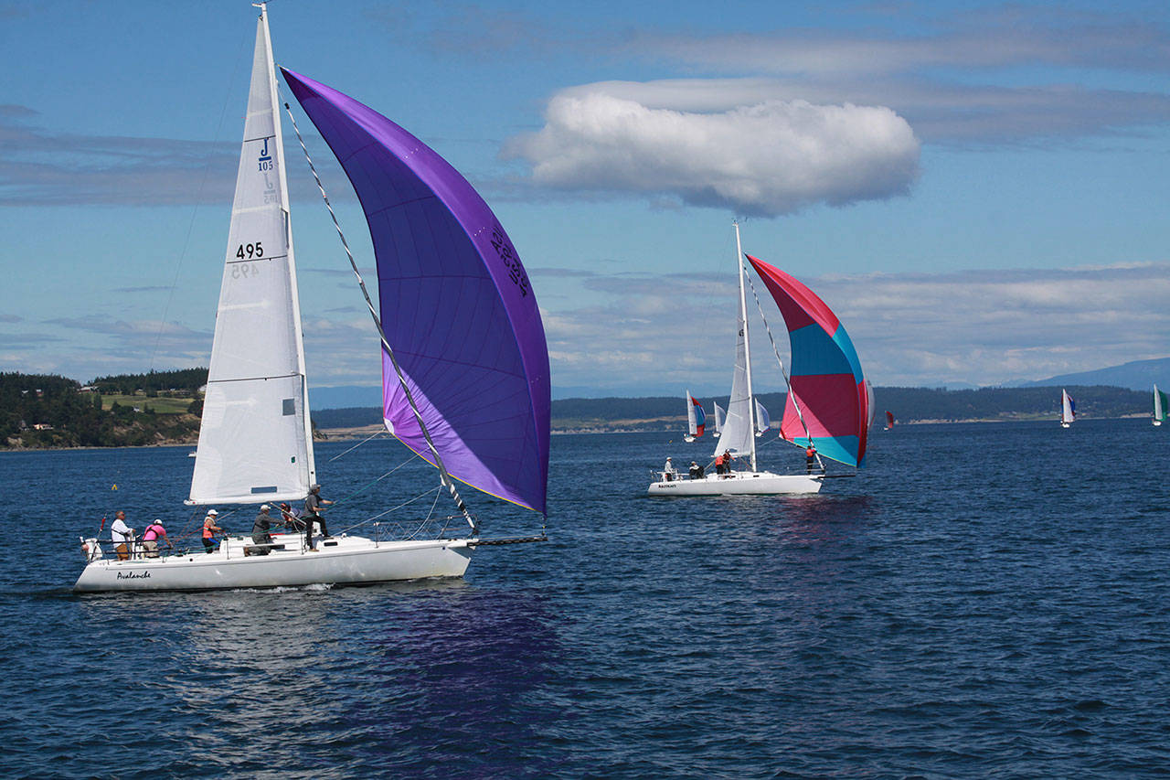 Whidbey Island Race Week kicks off Sunday night and continues through Friday. Races are scheduled in the afternoons Monday through Friday. Views from Coupeville and Penn Cove are recommended for photographs. File Photo