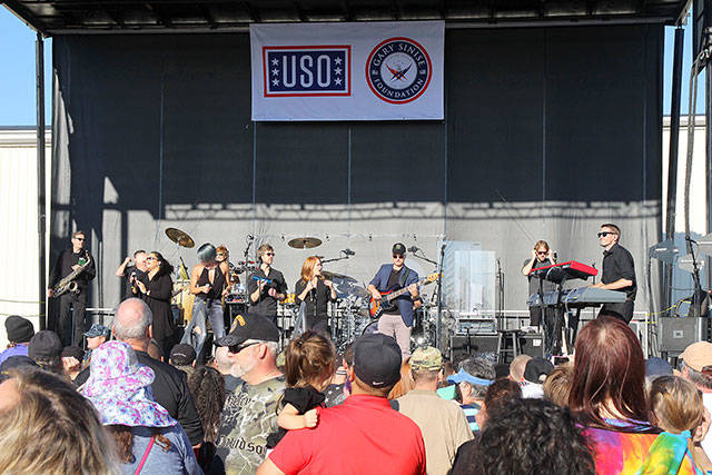 Actor, musician and USO entertainer Gary Sinise performs a collection of hits with his Lt. Dan Band. Patricia Guthrie photo