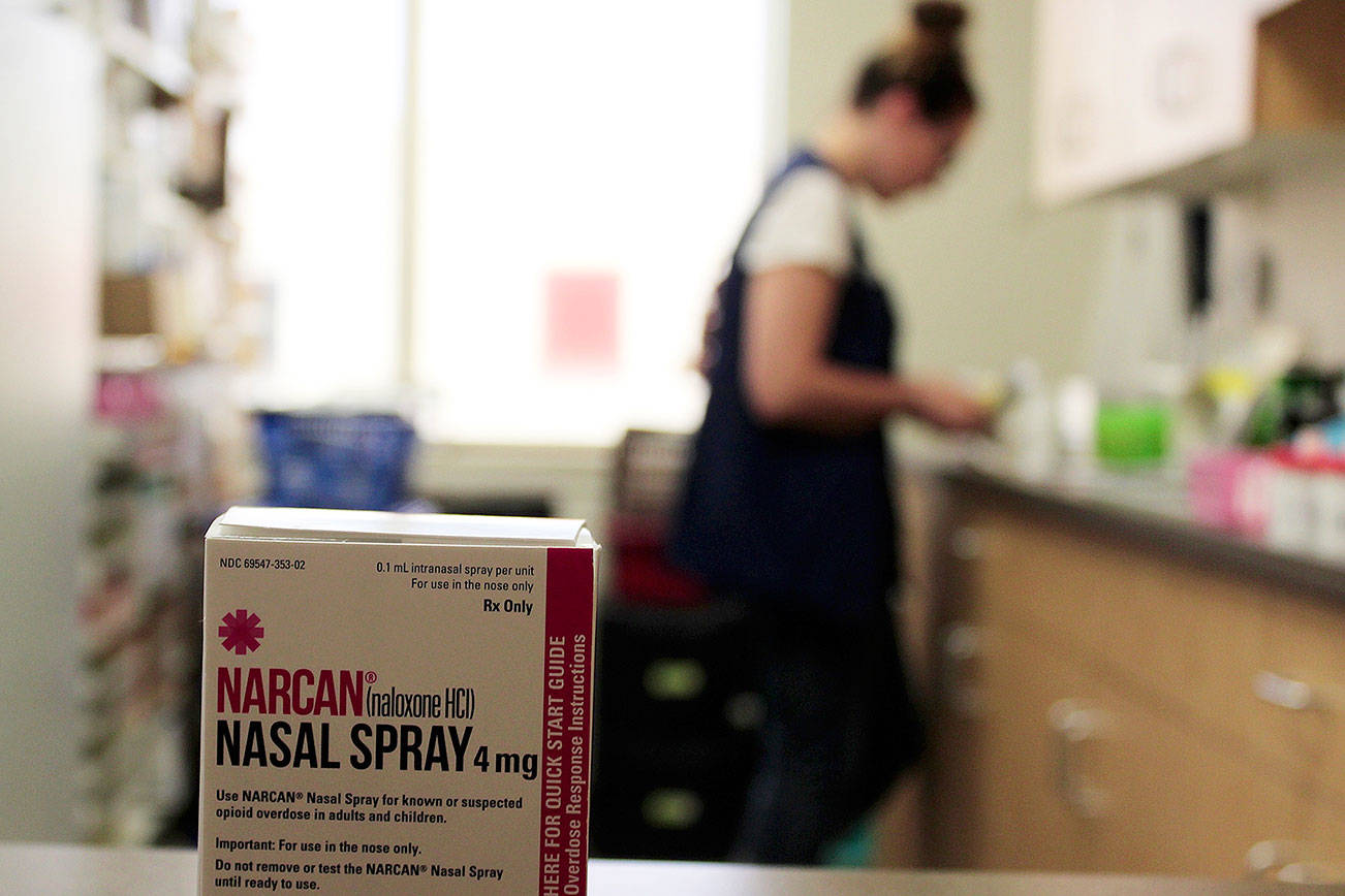 Narcan, a nasal spray rescue drug for opioid overdoses, is increasing in sales as the public becomes more aware of its lifesaving ability. In Washington state, no prescription is needed and most insurance plans cover it.