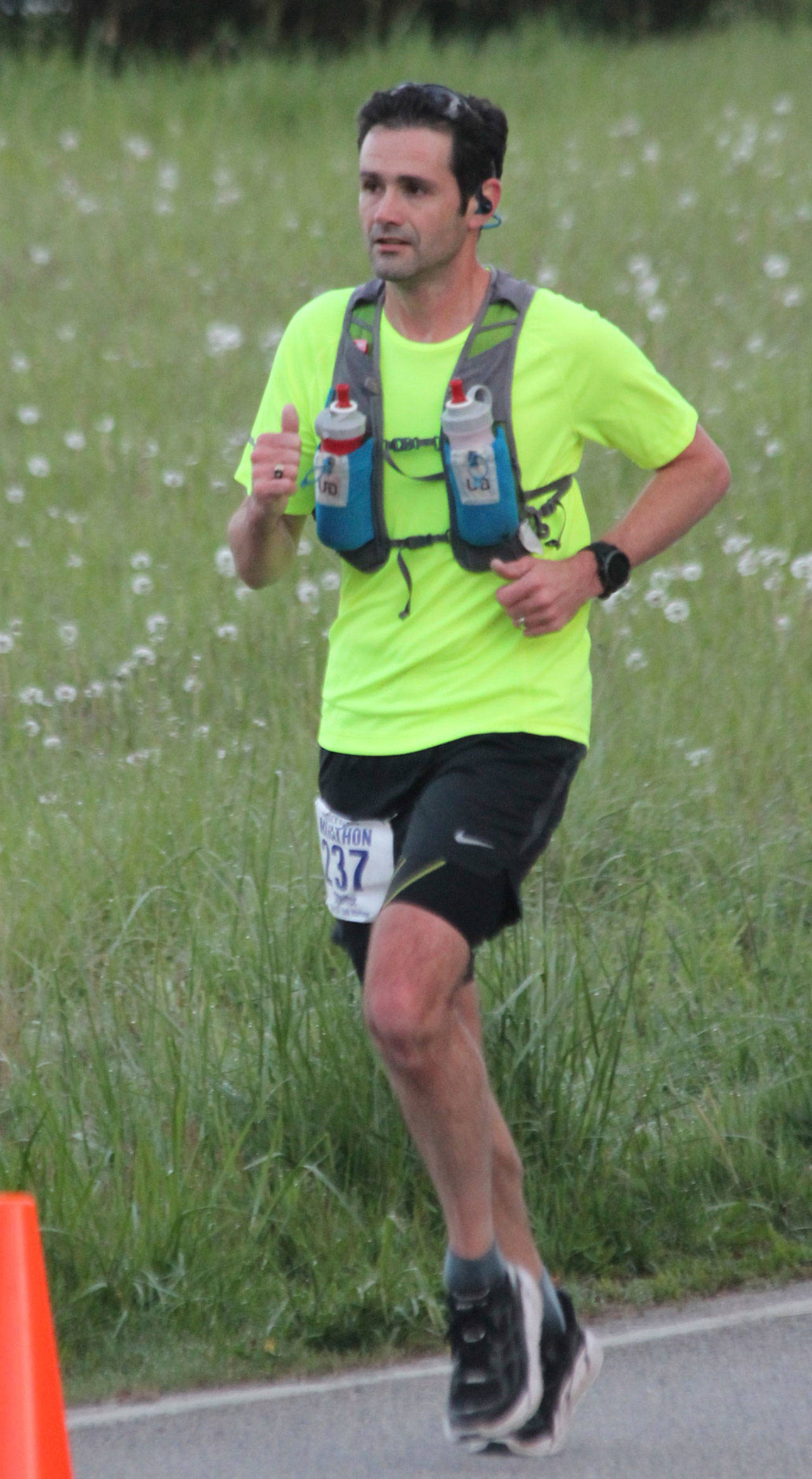 James Steller will run “around” Whidbey Island to raise money for the Community Foundation for Coupeville Public Schools. (Photo by Jim Waller/Whidbey News-Times)