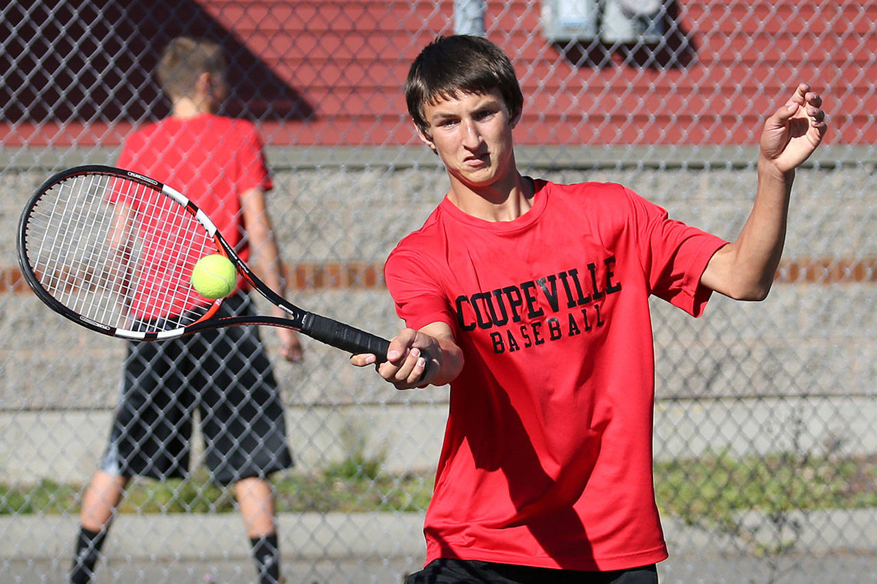 Joey Lippo, pictured, and partner William Nelson are the Olympic League’s best doubles team. (Photo by John Fisken)