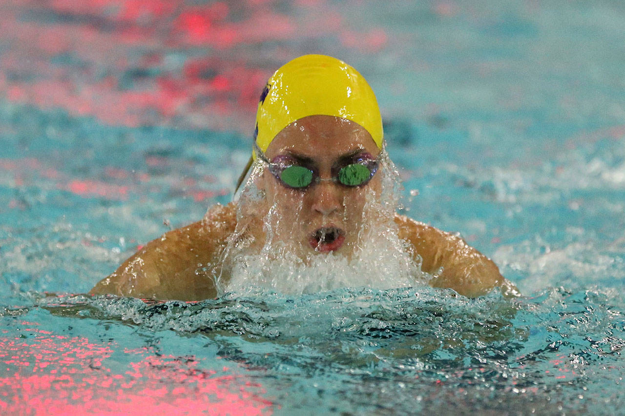 Taliah Black swam on two all-league relay teams for the Wildcats last fall. (Photo by John Fisken)