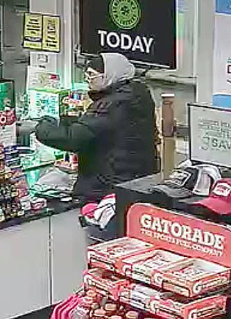 Submitted image                                Investigators from the Island County Sheriff’s Office are seeking information about the armed-robbery suspect who struck a Clinton gas station on Halloween.