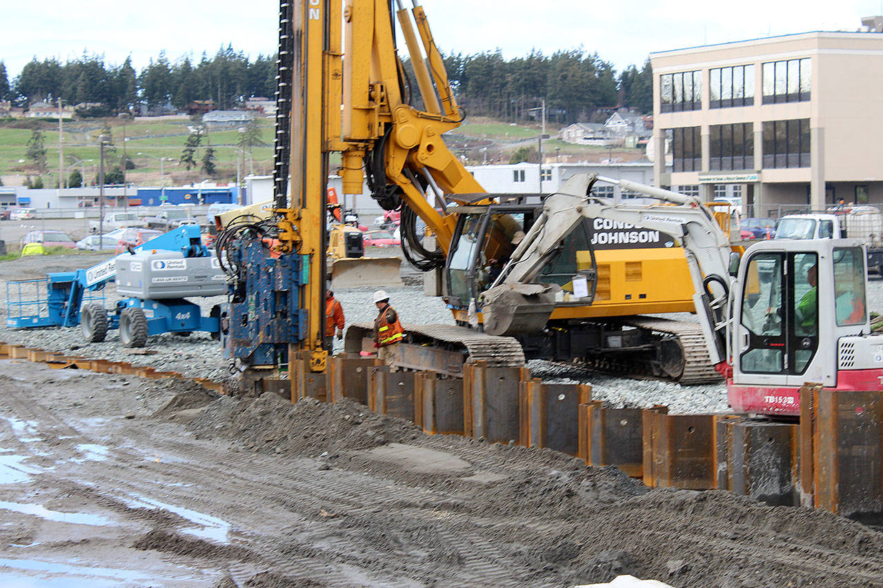 Photo provided                                Work at Oak Harbor’s sewage treatment plant in Windjammer Park involves digging in earth where remains of Native Americans were unearthed.