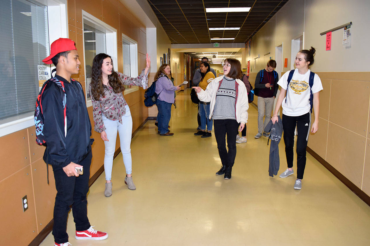 Students at Oak Harbor High School will be on a 12-week, trimester starting in fall 2019. This change is meant to increase the number of electives students can take throughout their four years while completing state requirements. Photo provided by Nancy Diamond, OHHS