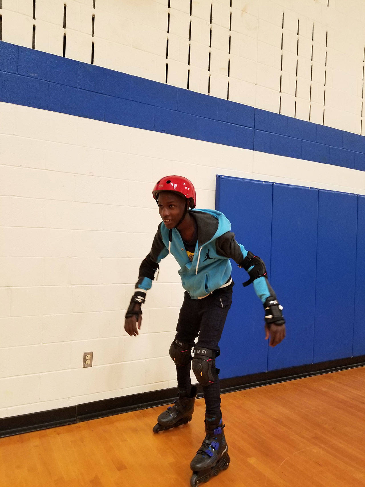 The young musicians and dancers visited three schools on Whidbey Island to interact with local students and try new experiences, such as roller skating inside South Whidbey High School’s gym.