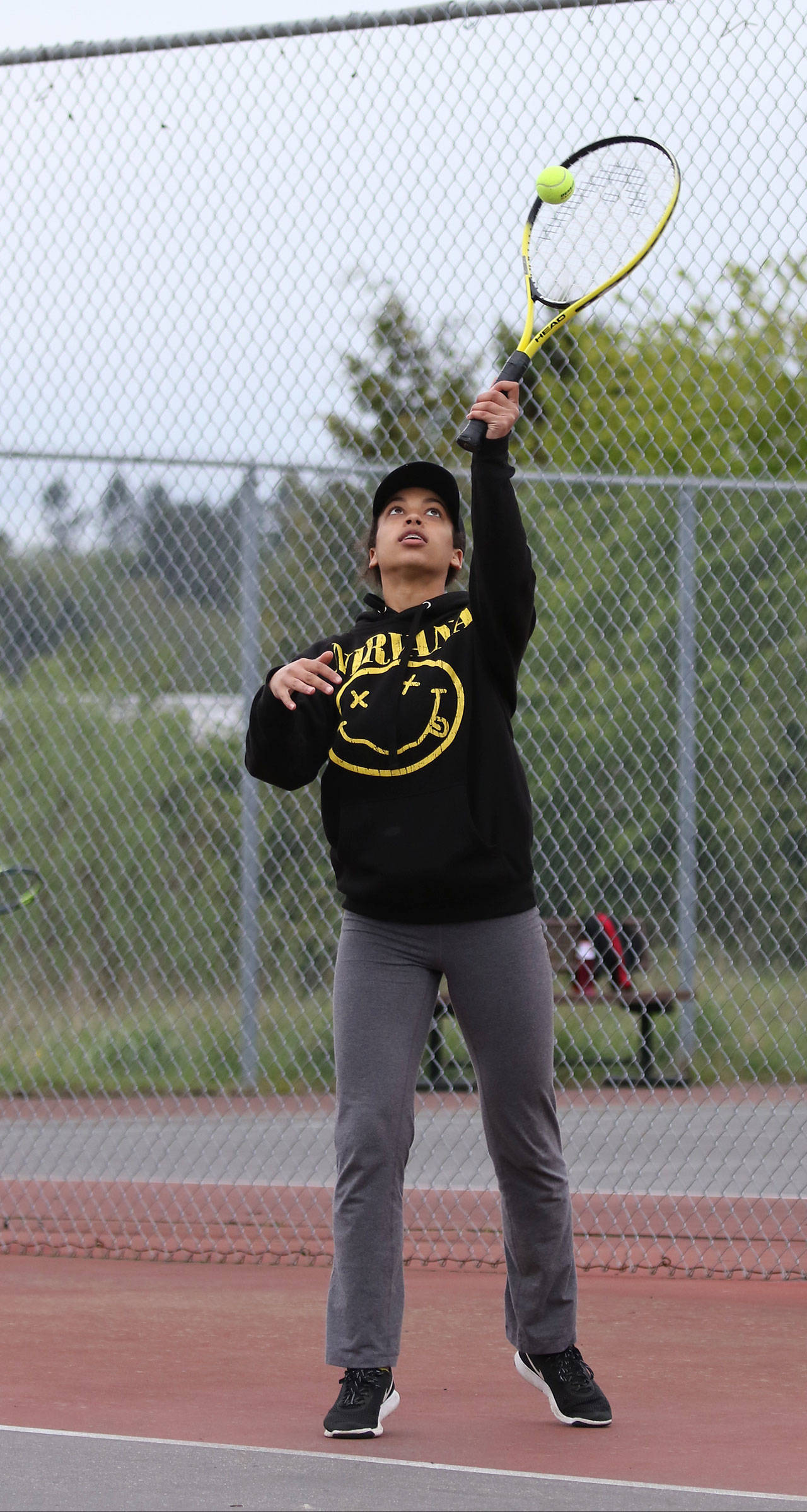 Kameryn St. Onge is one of the returning letter winners on the Coupeville tennis team. (Photo by John Fisken)