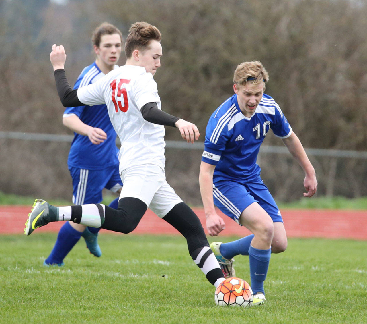 Ethan Spark (15) is one of Coupeville’s captains this spring. (Photo by John Fisken)
