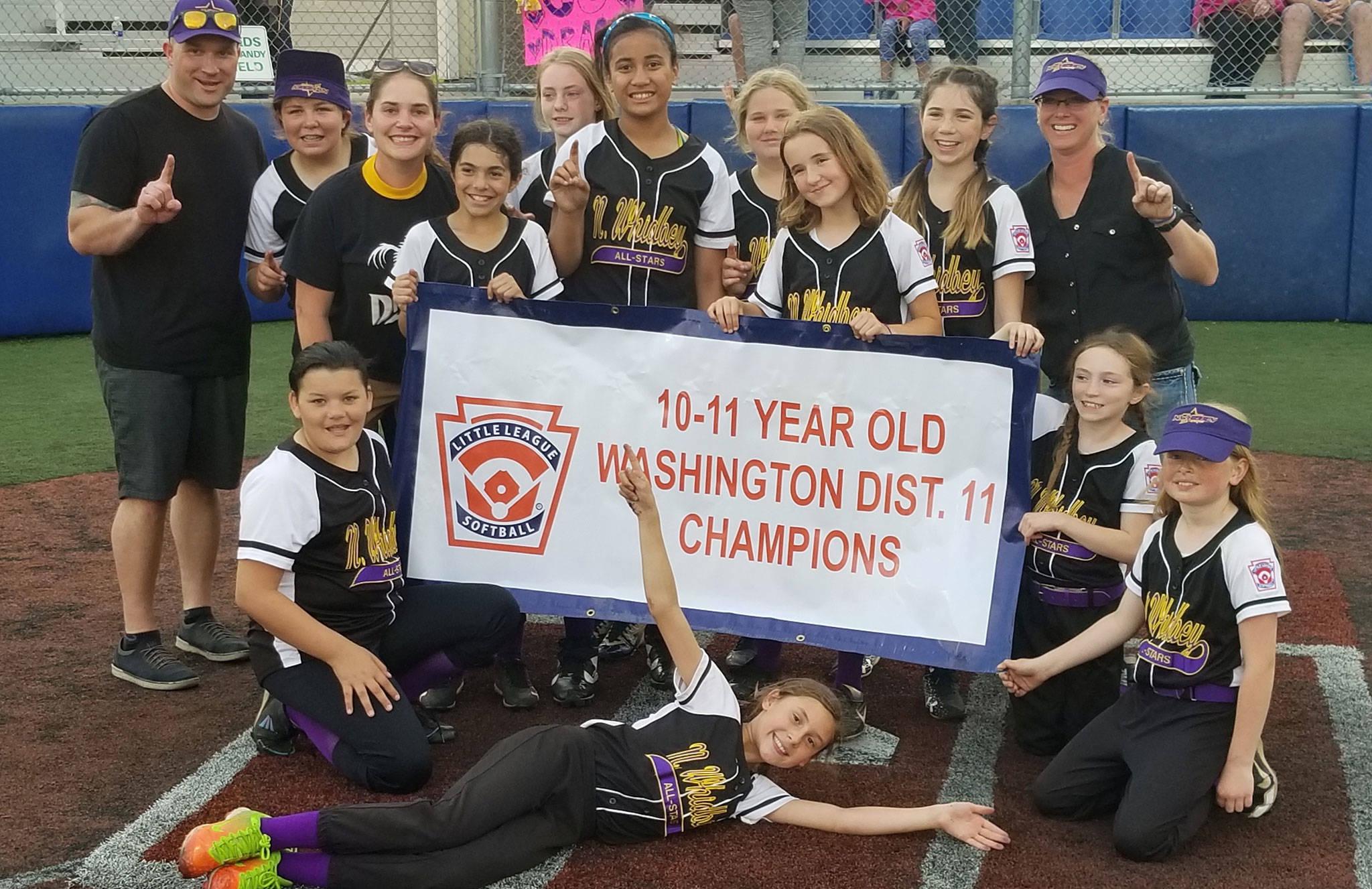 The district champion North Whidbey 9-11 softball team.(Submitted photo)