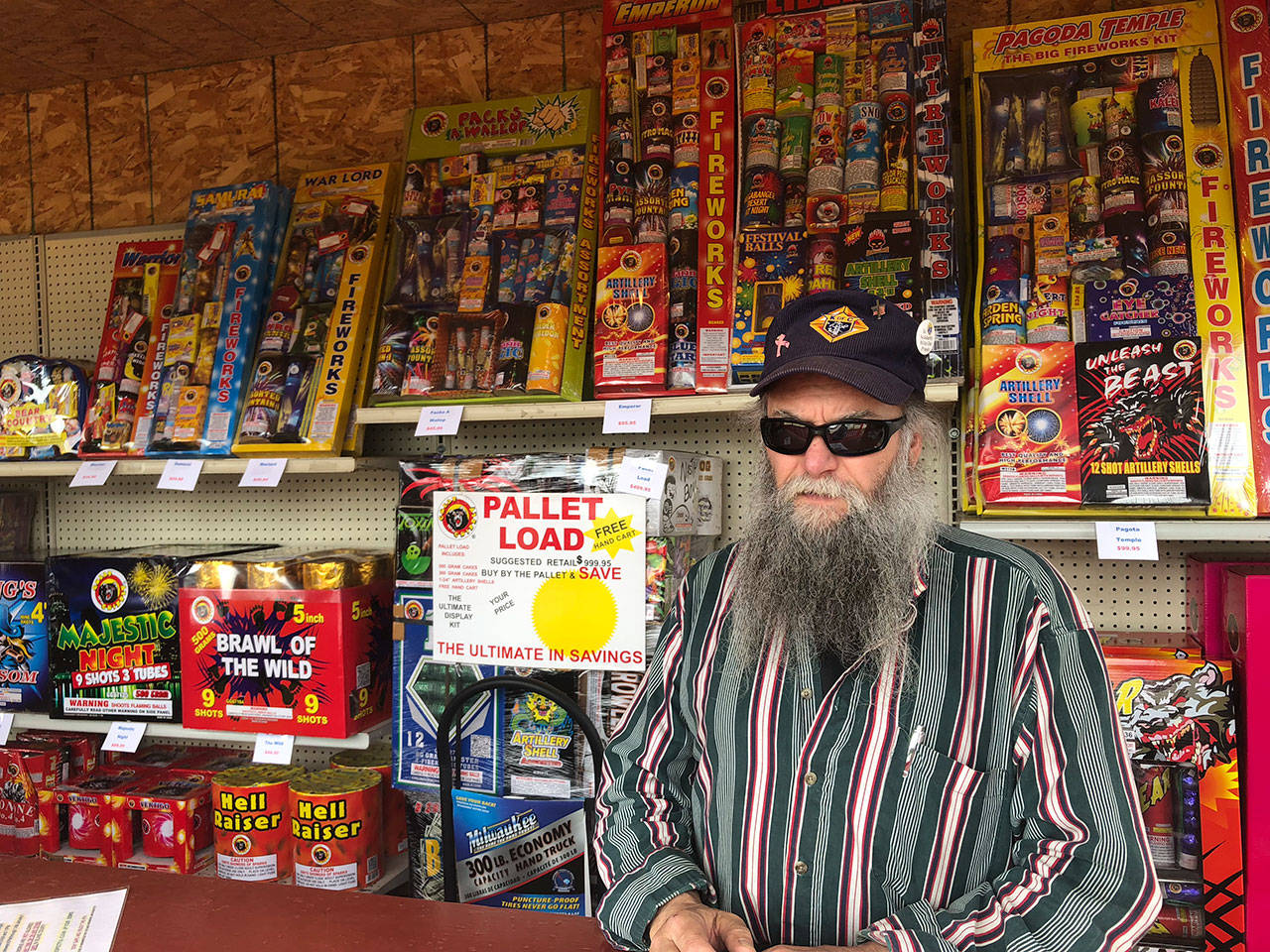 Maurie Tonini is a member of the Oak Harbor council of the Knights of Columbus and helps with the fireworks fundraiser. Photo by Emily Gilbert/Whidbey News-Times