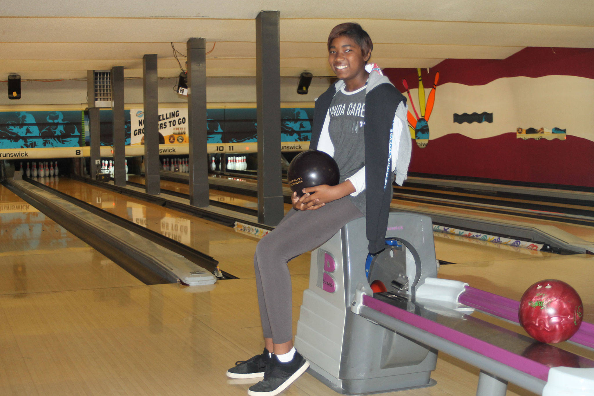 Washington state junior bowling champion Victorya White will compete in the national championships next week. (Photo by Jim Waller/Whidbey News-Times)