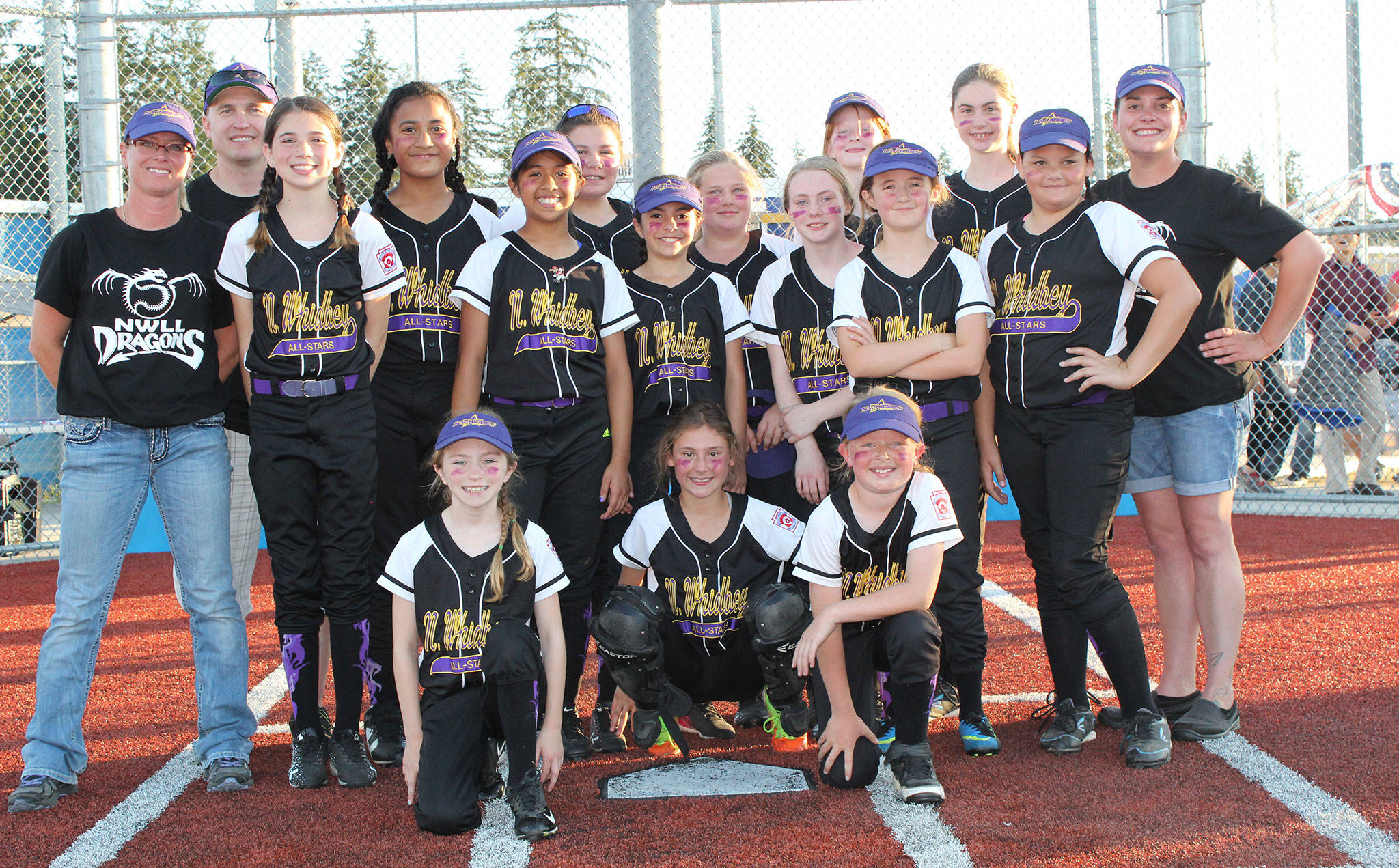 The Dragons respresented North Whidbey at the 9-11 state softball tournament.(Photo courtesy of Liz Davis)