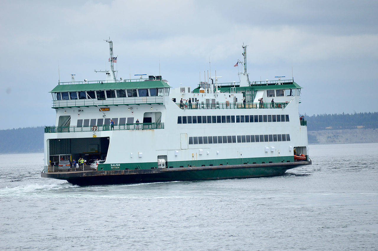 Photo by Maria Matson/Whidbey News-Times                                The Salish, a ferry on the Coupeville-to-Port Townsend route, has had repeated problems with getting tangled in crab pot lines.