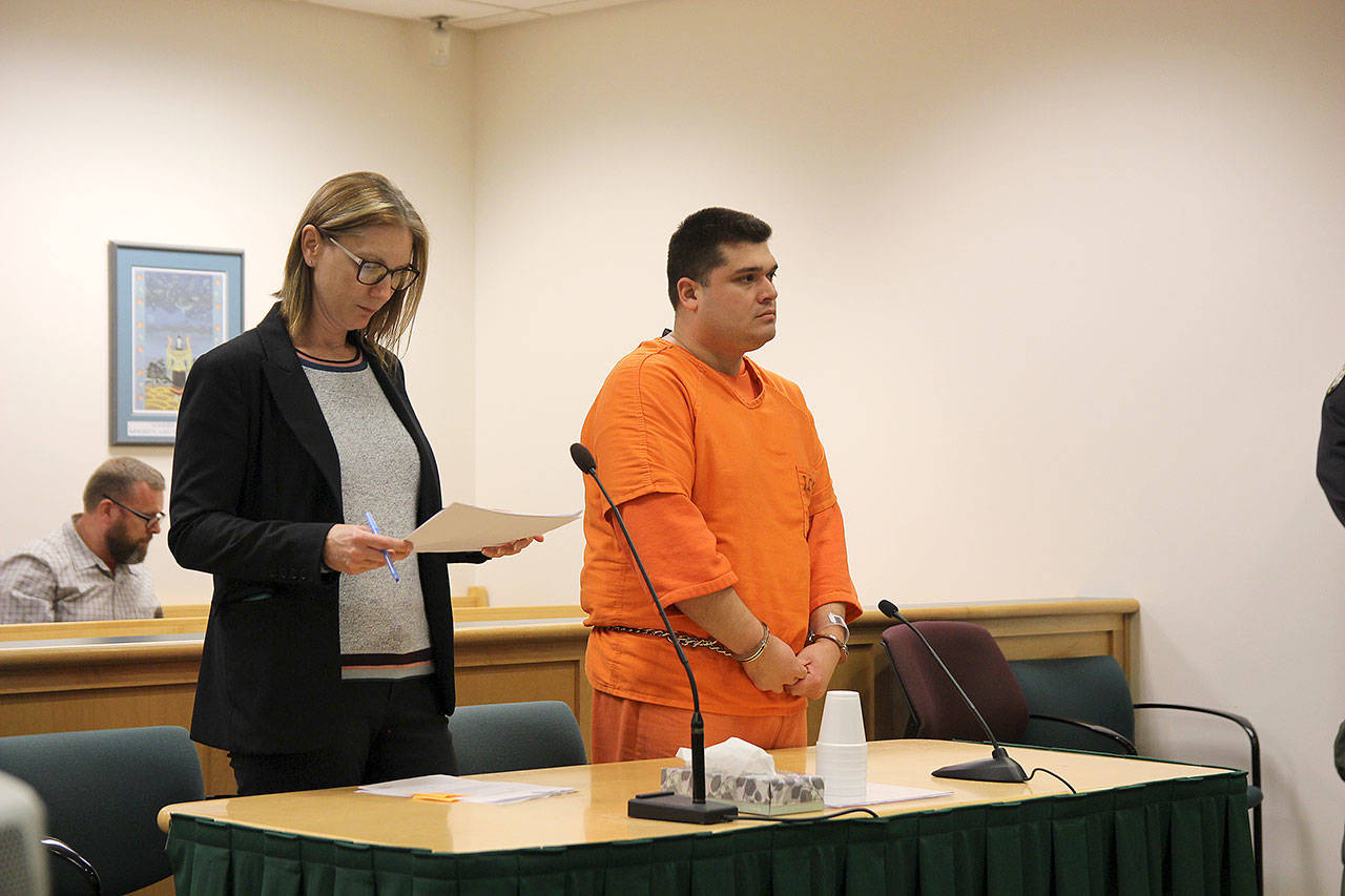 Photo by Jessie Stensland / Whidbey News Group                                Ernie M. Chavez Jr. appeared in court Tuesday after being arrested on suspicion of child rape.