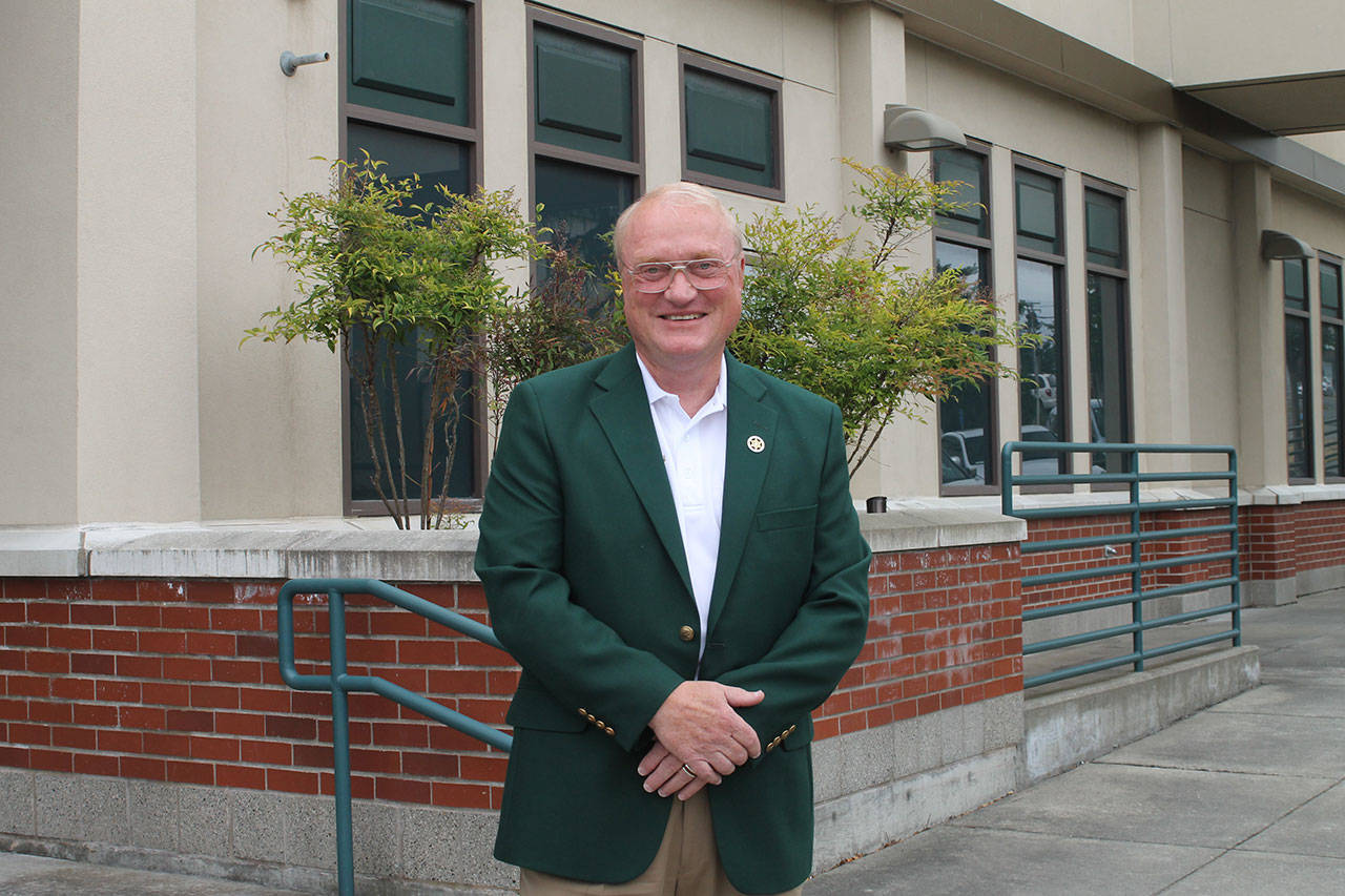 Photo by Jessie Stensland / Whidbey News Group                                Island County Sheriff Mark Brown stands in front of the law and justice center.