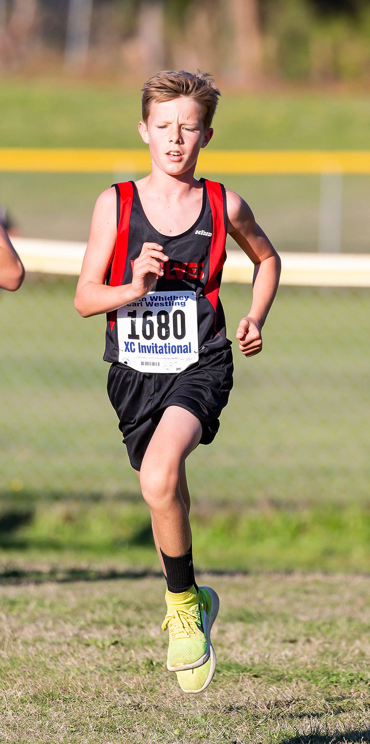 Cole White paces the Coupeville boys by taking ninth place.(Photo by John Fisken)