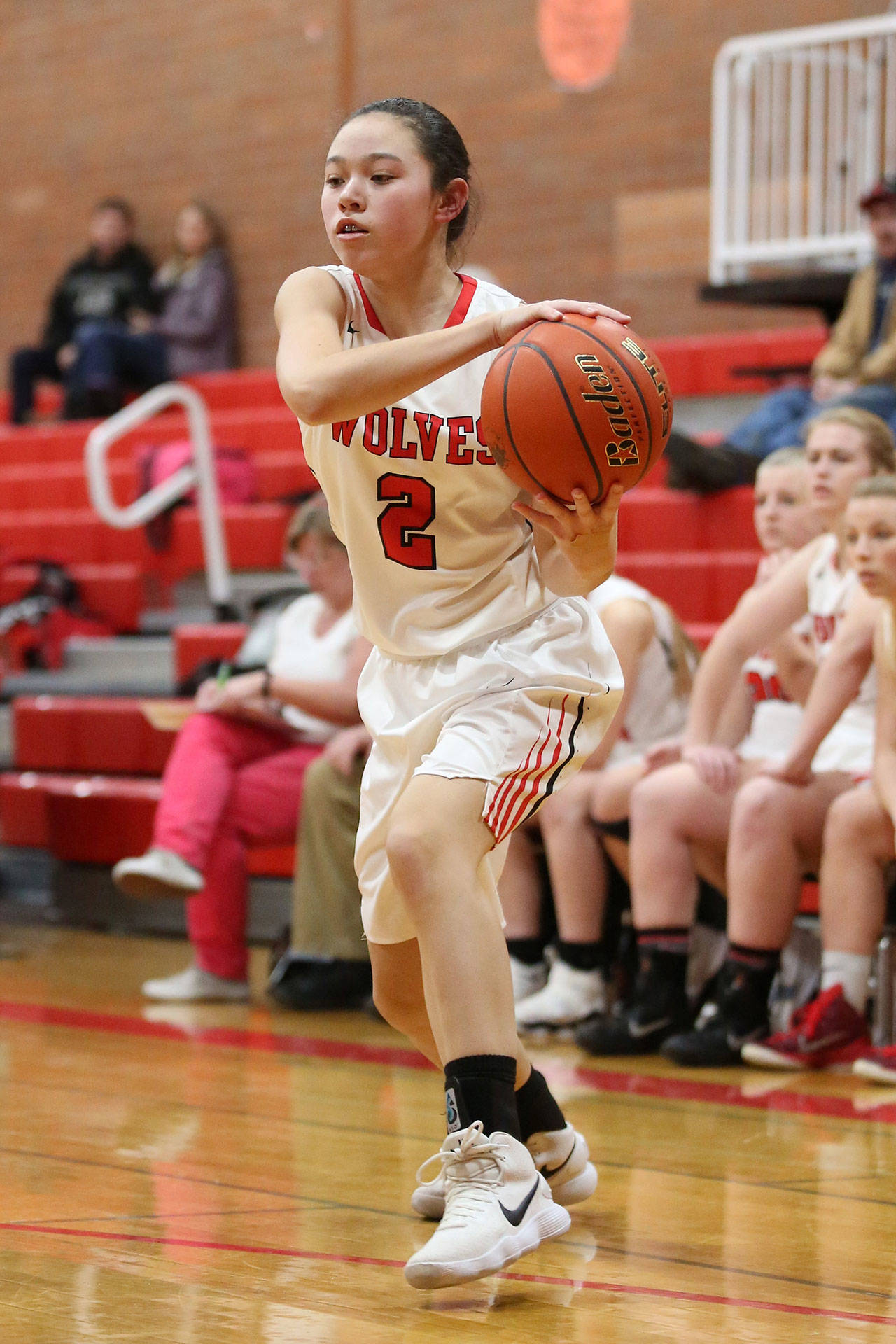 Scout Smith and the Coupeville High School girls basketball team open against Meridian Tuesday. (Photo by John Fisken)