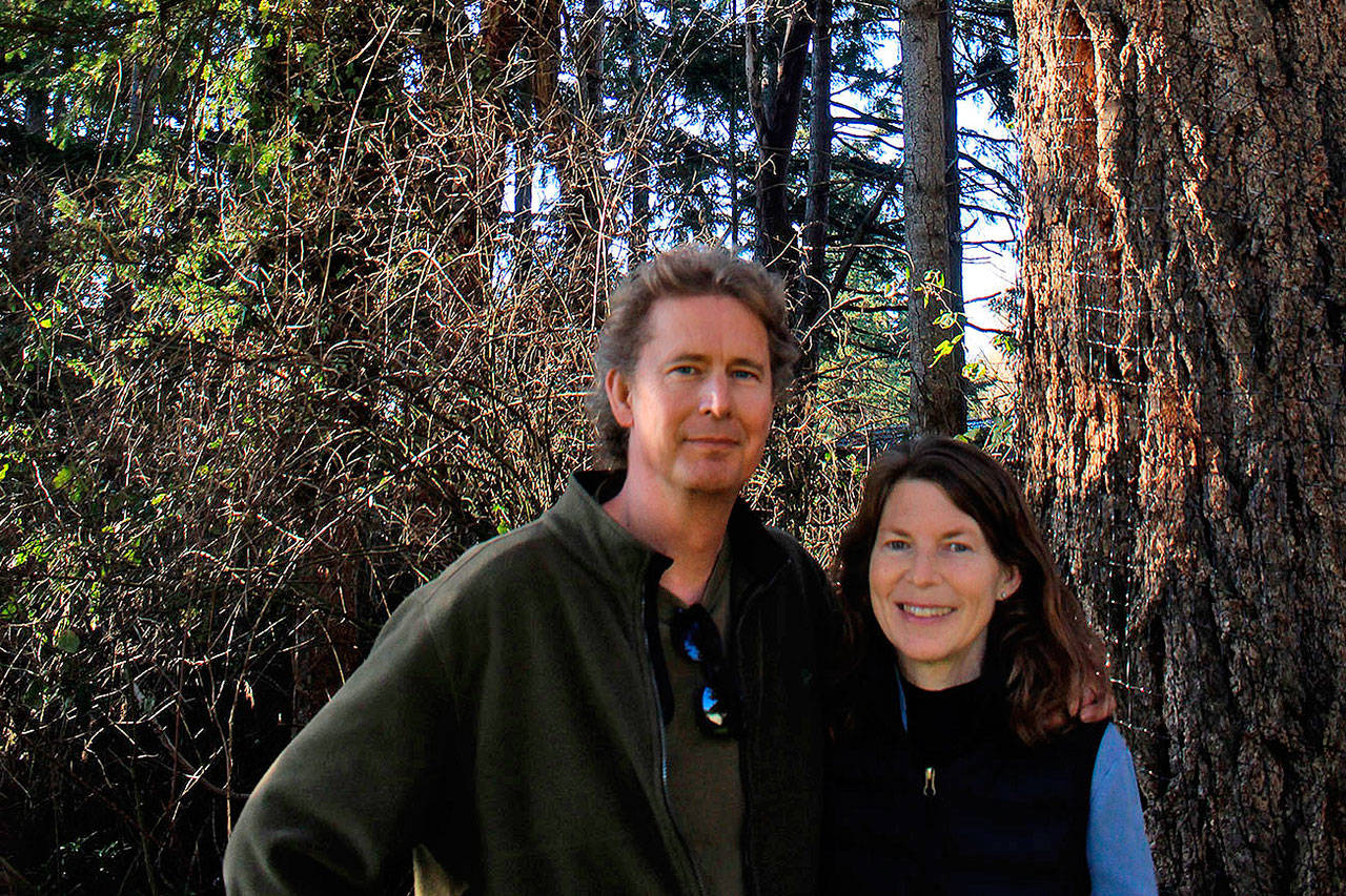 Craig and Joy Johnson recently received the Jan Holmes Island County Volunteer of the Year Award for their artistic and educational endeavours that teach about Puget Sound’s ecosystem. (Photo by Patricia Guthrie/Whidbey News Group)