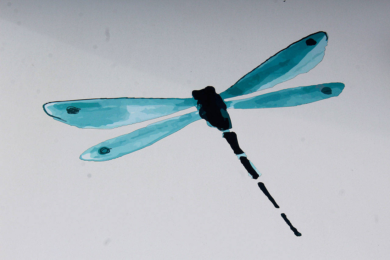 A dragonfly has appeared in many pivotal moments of Holly Chadwick’s life. This one is painted on her boat.