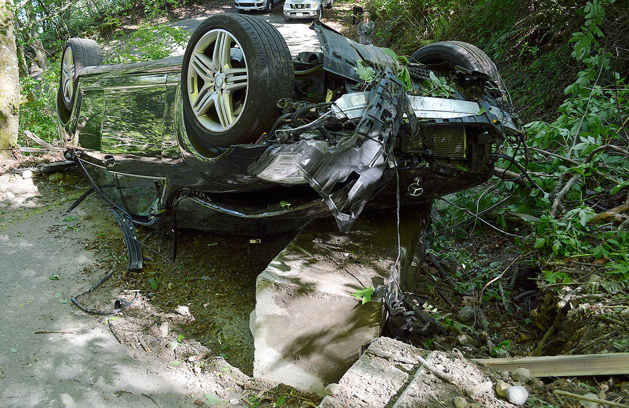 Man’s injuries minor after he goes over cliff