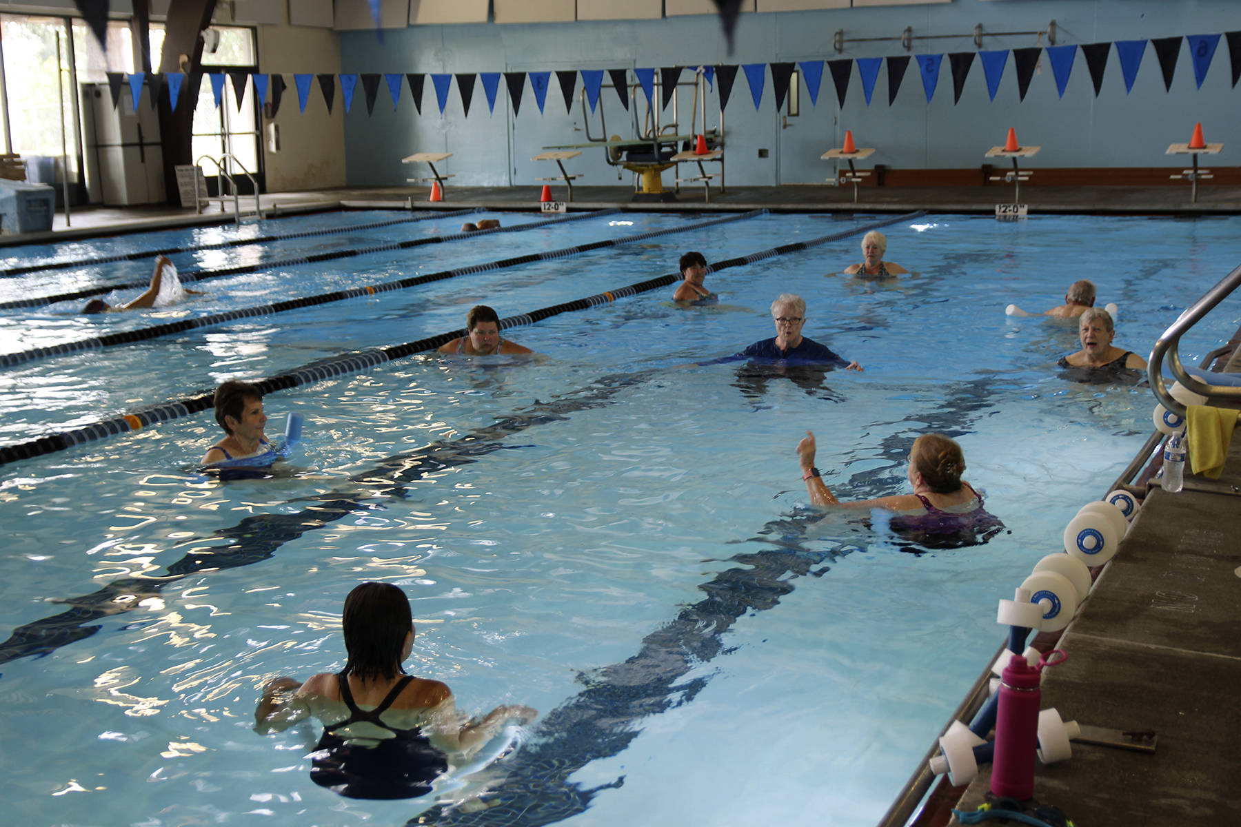 Photo by Maria Matson/Whidbey News-Times                                Water Aerobics instructor Christine Burton leads a class.