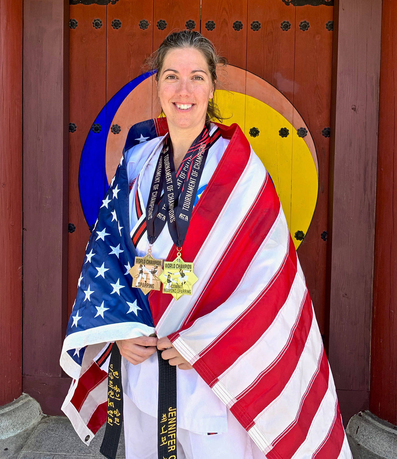 Jenny Cisney finished first in combat sparring at the ATA world championships last week. (submitted photo)