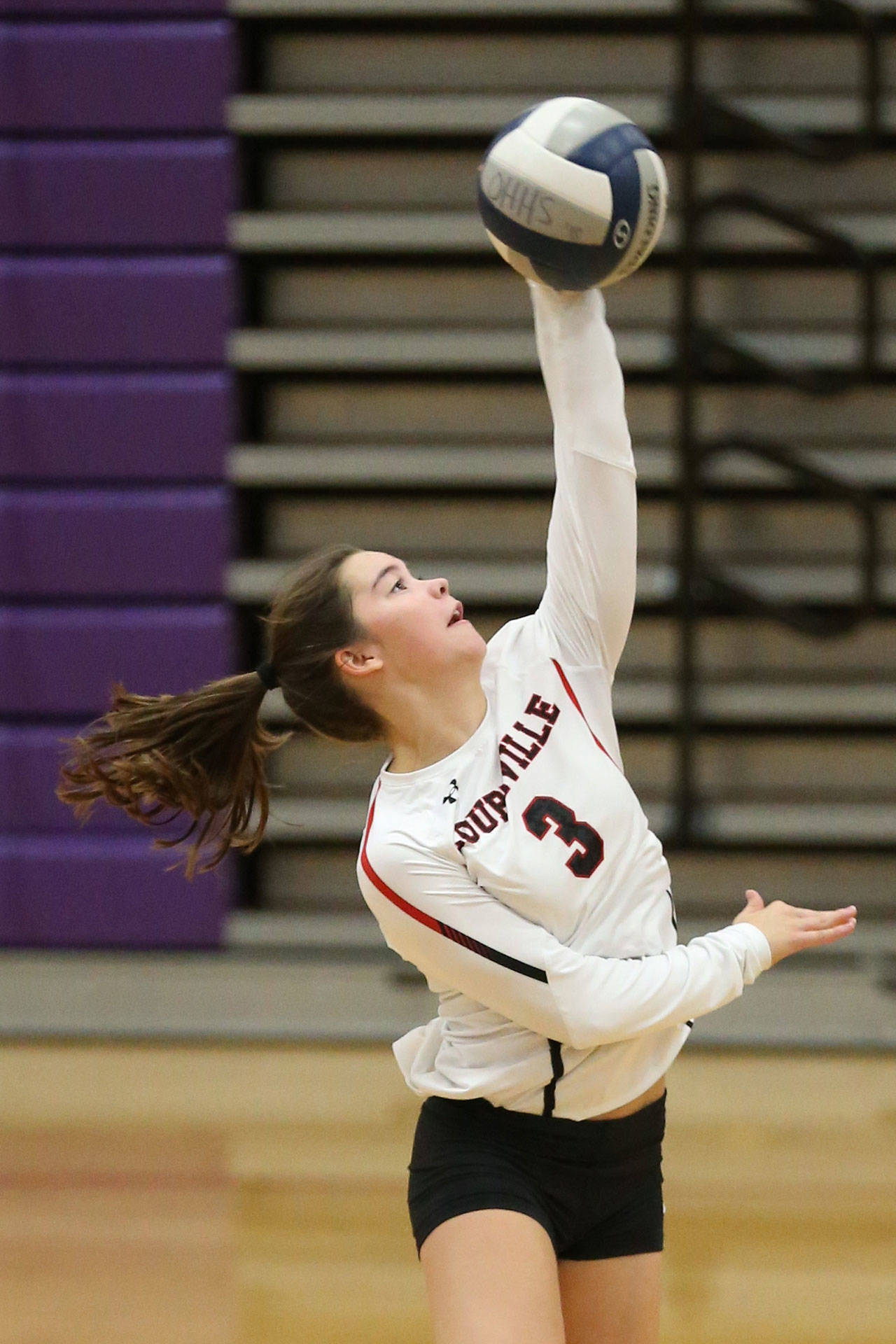 Outside hitter Maya Toomey-Stout will be on the attack for the Wolves again this fall. (Photo by John Fisken)