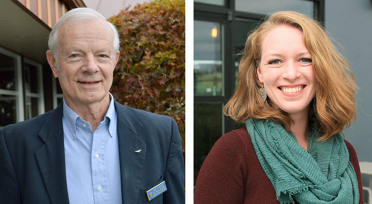 Oak Harbor School District board candidates Fred Wilmot and Jessica Aws.