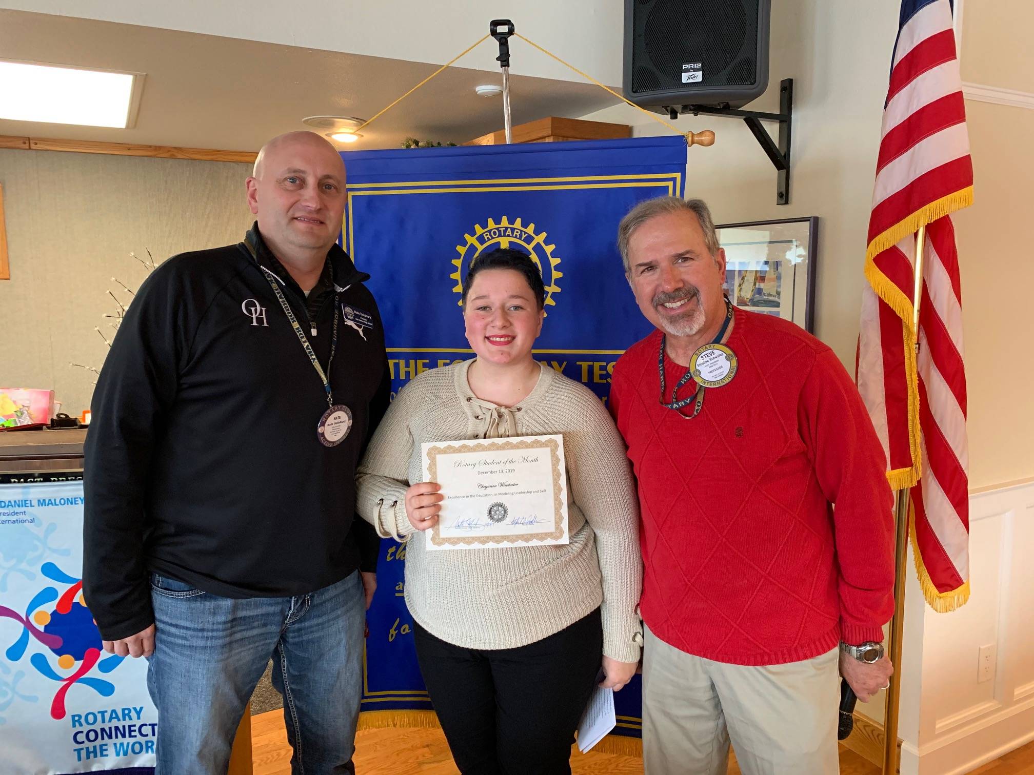 Winchester named Rotary Student of the Month