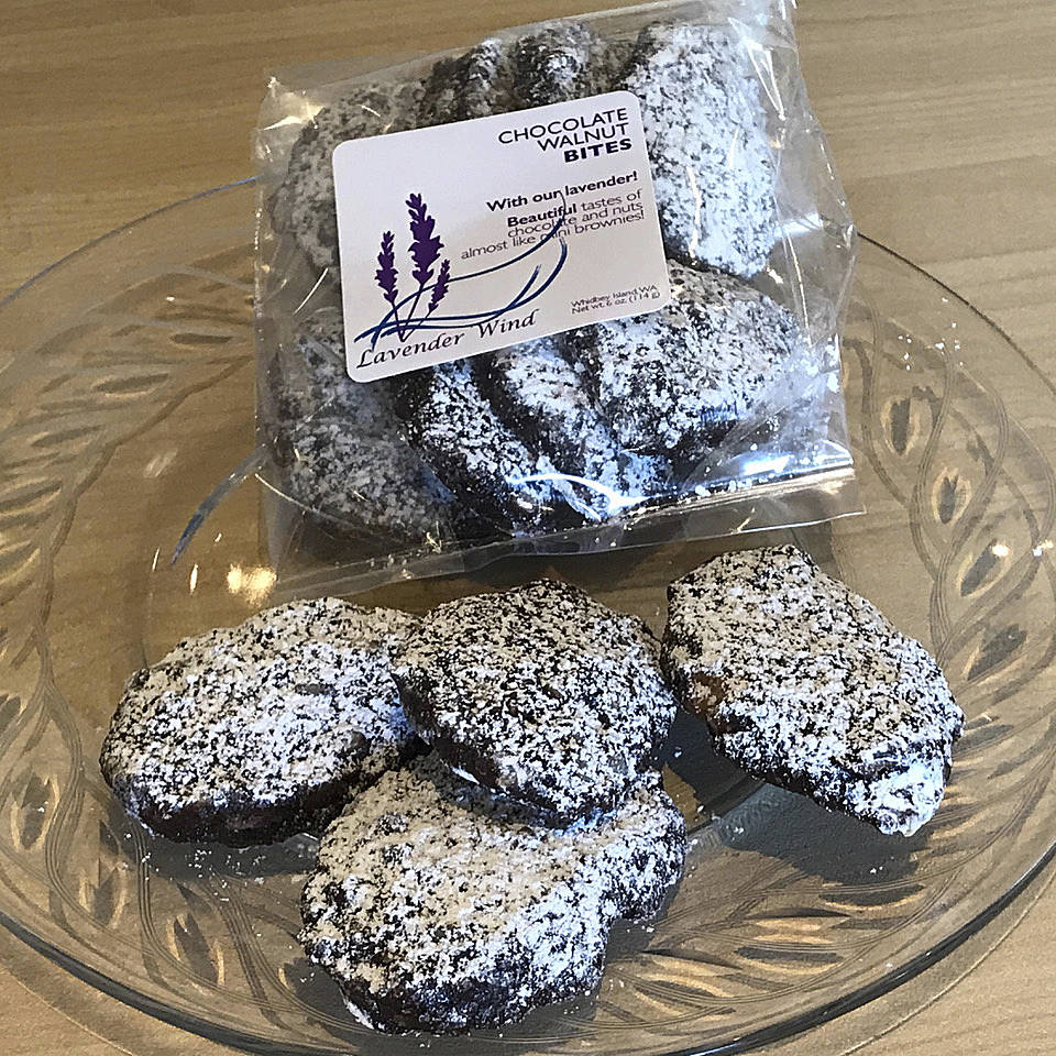 Lavender Wind will hand out hand-made chocolate walnut bites at this year’s Coupeville Chocolate Walk. Photo provided