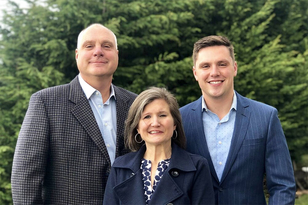 The team at Cook Wealth Management: advisors Darin (left) and London Cook and administrative assistant Chelsea Ceasar, are ready to help you achieve your financial goals. You can find them right in Oak Harbor.