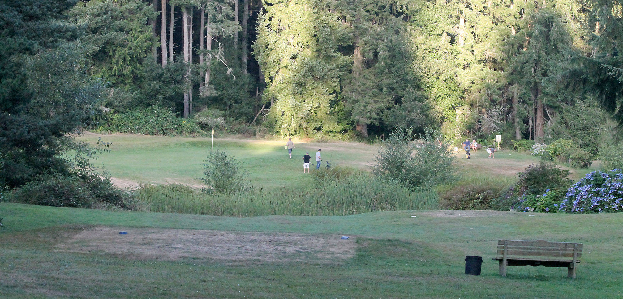 The Island Greens golf course, carved out of acres of old growth timber, hosted its final rounds of public golf Sunday. (Photo by Jim Waller/Whidbey News-Times)