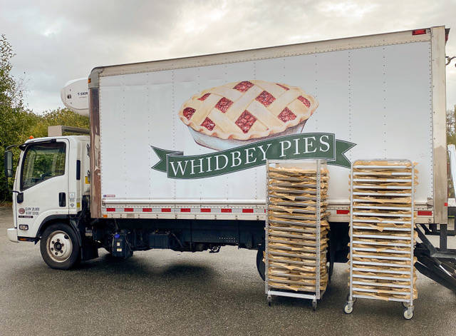 Pies waiting to be loaded on a truck for delivery to Seattle. (Photo provided)